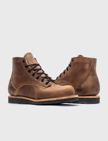 Origin Maine Coronado Brown Leather Boots Mens Vibram Workwear Heritage Chore Origin Coronado | eBay main image 2