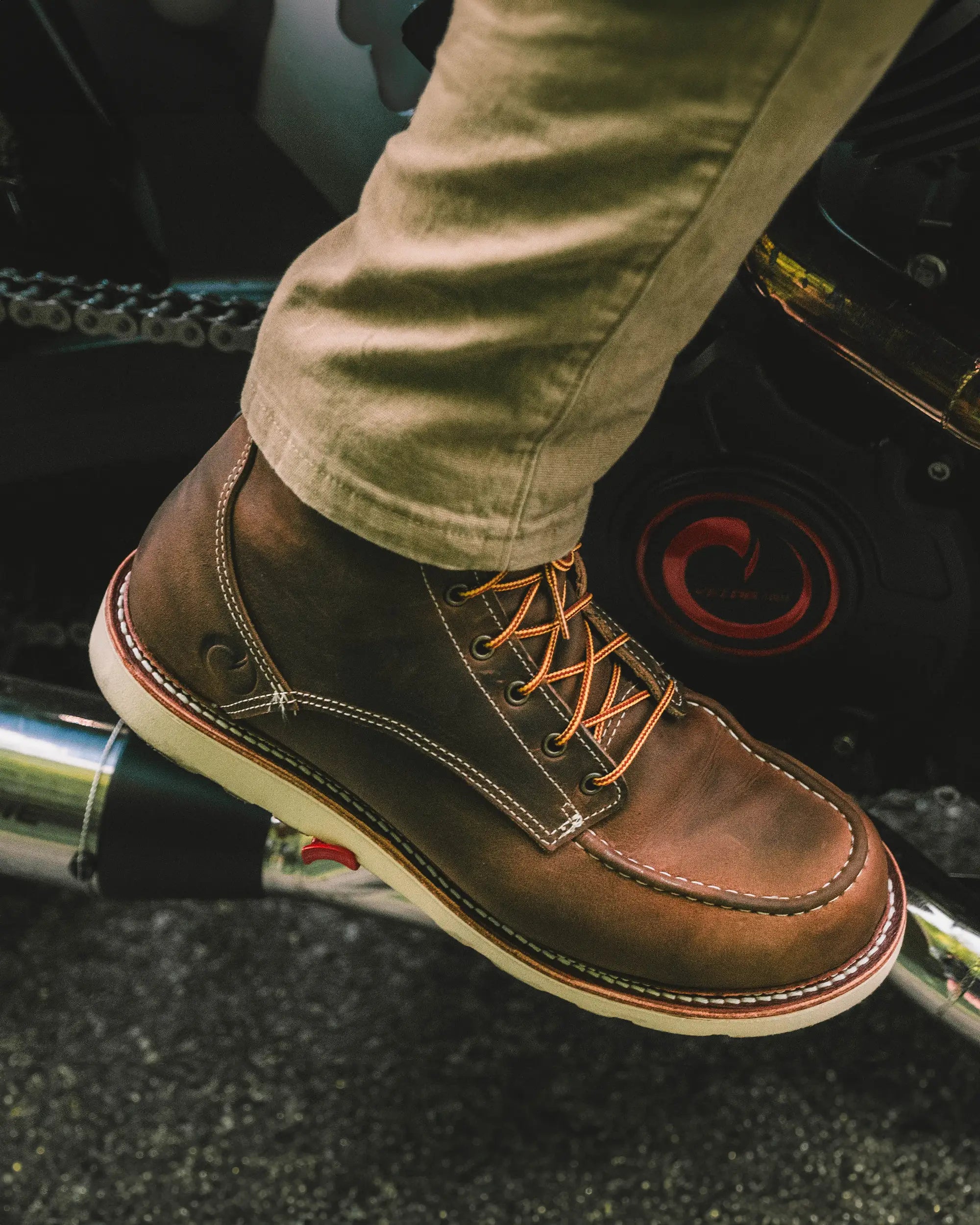 Origin USA brown boots vibram soles size 10 made in Maine MAINE MOC STEEL TOE BOOT 6 main image 4